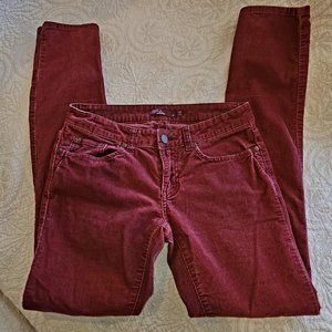 Prana Burgundy Red Trinity Corduroy Pants Size 4